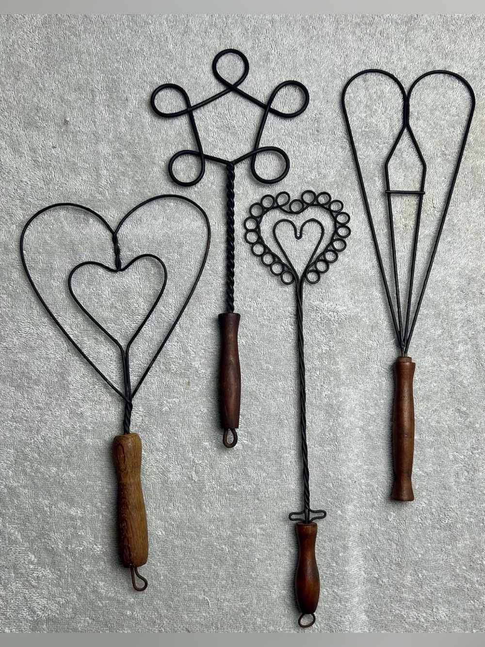 Rug Beaters Farmhouse Rustic Iron Set Of Four